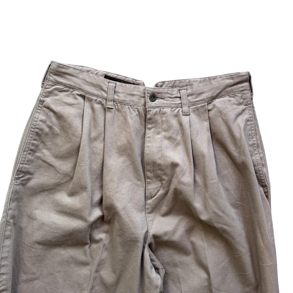 VTG Eddie Bauer Women's Khaki Chino Pants Size 14 Pleated - Picture 4 of 6